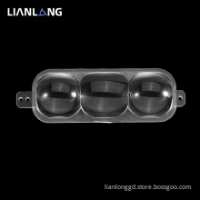 Plastic electric headlight lens LED